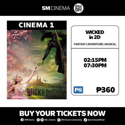SM Cinema screening schedule for .